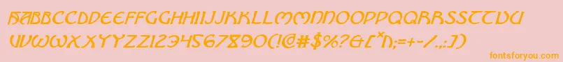 BrinAthynItalic Font – Orange Fonts on Pink Background