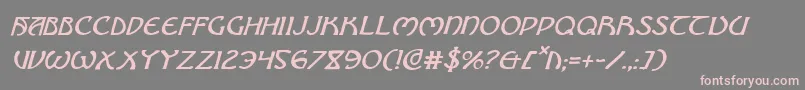 BrinAthynItalic Font – Pink Fonts on Gray Background