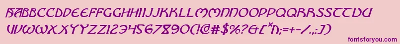 BrinAthynItalic Font – Purple Fonts on Pink Background