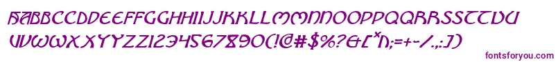 BrinAthynItalic Font – Purple Fonts on White Background