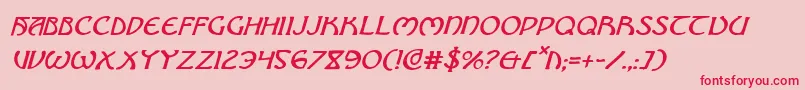 BrinAthynItalic Font – Red Fonts on Pink Background