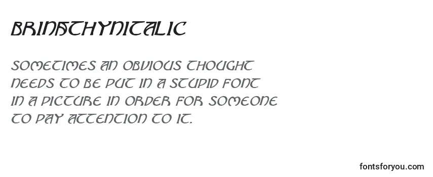 Review of the BrinAthynItalic Font