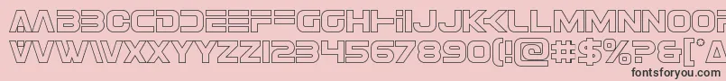 Eurofighterout Font – Black Fonts on Pink Background