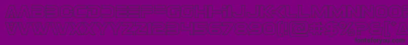 Eurofighterout Font – Black Fonts on Purple Background