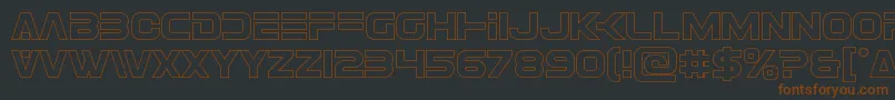 Eurofighterout Font – Brown Fonts on Black Background