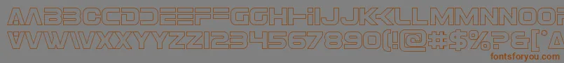 Eurofighterout Font – Brown Fonts on Gray Background