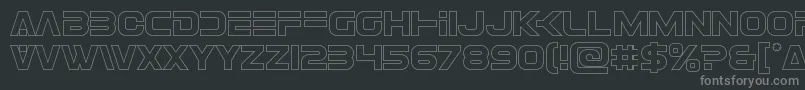Eurofighterout Font – Gray Fonts on Black Background