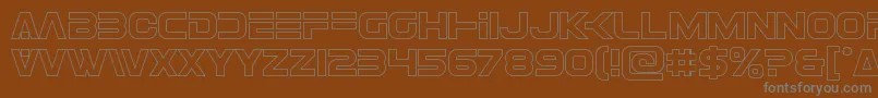 Eurofighterout Font – Gray Fonts on Brown Background