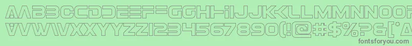 Eurofighterout Font – Gray Fonts on Green Background