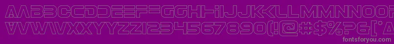 fuente Eurofighterout – Fuentes Grises Sobre Fondo Morado