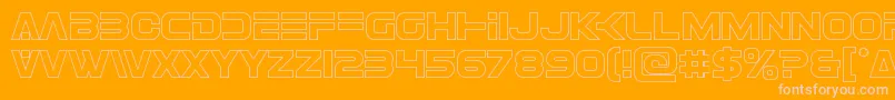 Eurofighterout Font – Pink Fonts on Orange Background