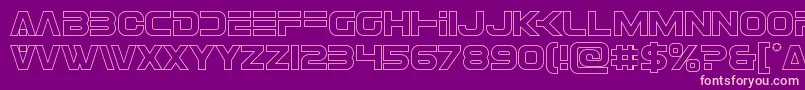 Eurofighterout Font – Pink Fonts on Purple Background