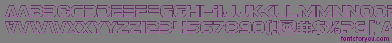 Eurofighterout Font – Purple Fonts on Gray Background