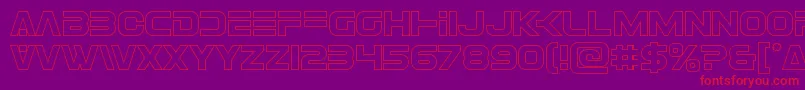 Lisätietoja Eurofighterout-fontista Eurofighterout-fontti – punaiset fontit violetilla taustalla