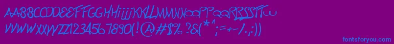 Więcej informacji o czcionce Electronik Czcionka Electronik – niebieskie czcionki na fioletowym tle