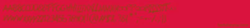 Czcionka Electronik – brązowe czcionki na czerwonym tle