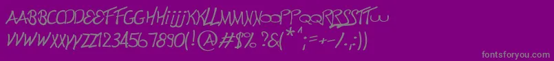 Electronik Font – Gray Fonts on Purple Background