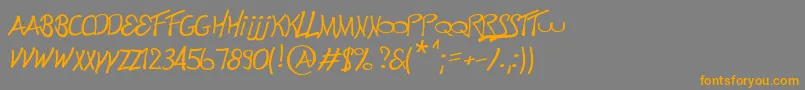 Electronik Font – Orange Fonts on Gray Background