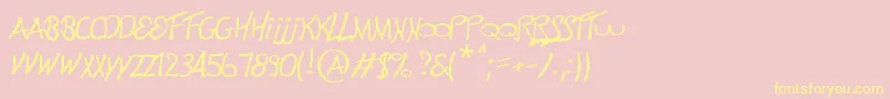 Electronik Font – Yellow Fonts on Pink Background