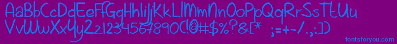 Aintnothingfancy Font – Blue Fonts on Purple Background