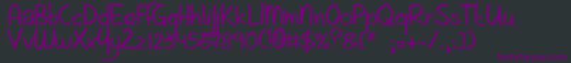 Aintnothingfancy-Schriftart – Violette Schriften auf schwarzem Hintergrund