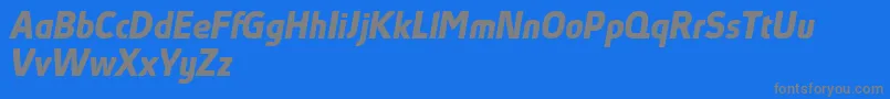 AbsolutProBoldItalicReduced Font – Gray Fonts on Blue Background