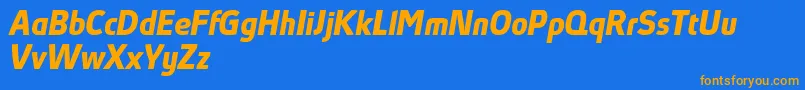 More about AbsolutProBoldItalicReduced Font AbsolutProBoldItalicReduced Font – Orange Fonts on Blue Background