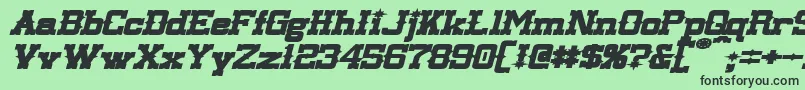 LassiterExtendedBoldItalic Font – Black Fonts on Green Background