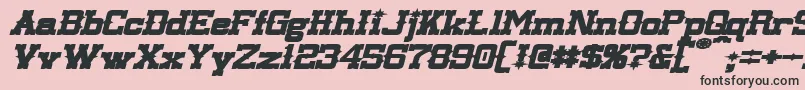 LassiterExtendedBoldItalic Font – Black Fonts on Pink Background