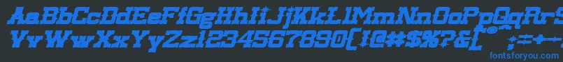 LassiterExtendedBoldItalic Font – Blue Fonts on Black Background