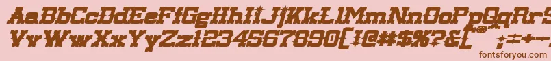 LassiterExtendedBoldItalic Font – Brown Fonts on Pink Background