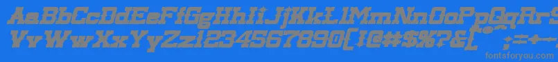 LassiterExtendedBoldItalic Font – Gray Fonts on Blue Background