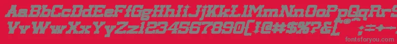 LassiterExtendedBoldItalic Font – Gray Fonts on Red Background