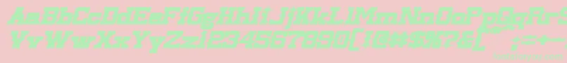 フォントLassiterExtendedBoldItalic – ピンクの背景に緑の文字
