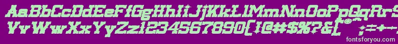LassiterExtendedBoldItalic Font – Green Fonts on Purple Background