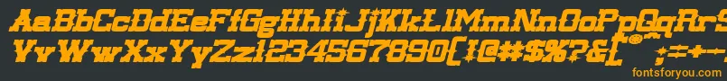 LassiterExtendedBoldItalic Font – Orange Fonts on Black Background