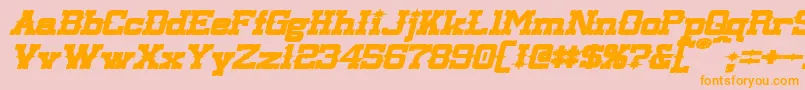 LassiterExtendedBoldItalic Font – Orange Fonts on Pink Background