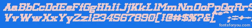 LassiterExtendedBoldItalic Font – Pink Fonts on Blue Background