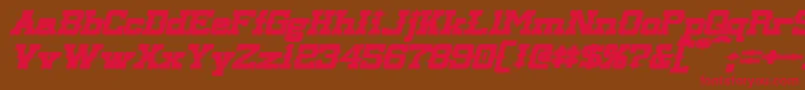 LassiterExtendedBoldItalic Font – Red Fonts on Brown Background