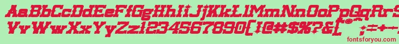 LassiterExtendedBoldItalic Font – Red Fonts on Green Background