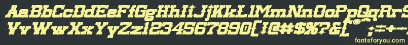 LassiterExtendedBoldItalic Font – Yellow Fonts on Black Background