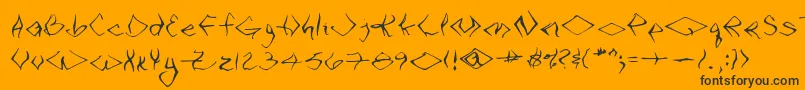 VtcSeejobendRegular Font – Black Fonts on Orange Background