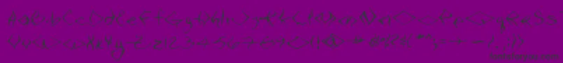 VtcSeejobendRegular-Schriftart – Schwarze Schriften auf violettem Hintergrund