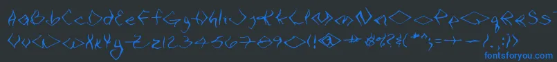 VtcSeejobendRegular Font – Blue Fonts on Black Background