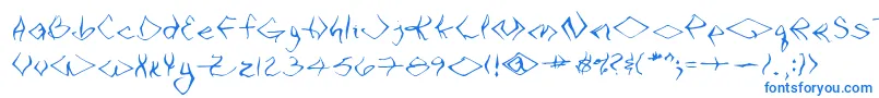 VtcSeejobendRegular Font – Blue Fonts on White Background