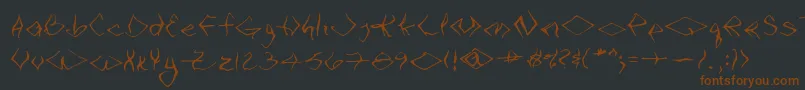 VtcSeejobendRegular Font – Brown Fonts on Black Background