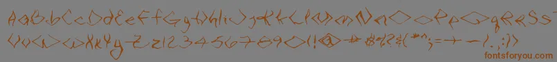 VtcSeejobendRegular Font – Brown Fonts on Gray Background