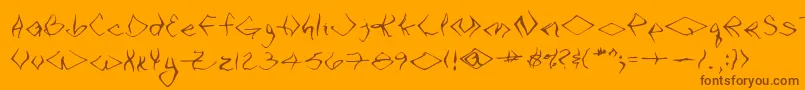 VtcSeejobendRegular Font – Brown Fonts on Orange Background