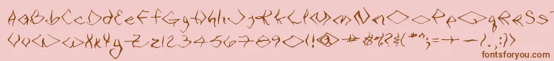 VtcSeejobendRegular Font – Brown Fonts on Pink Background