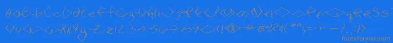 Шрифт VtcSeejobendRegular – серые шрифты на синем фоне